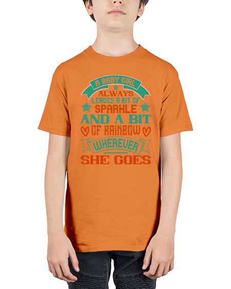 A baby girl always leaves a bit of sparkle and a bit of rainbow wherever she goes Style 255# - baby - Youth Tee Unisex