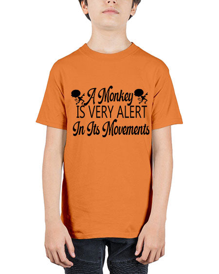 A monkey is very alert  - monkey - Youth Tee Unisex