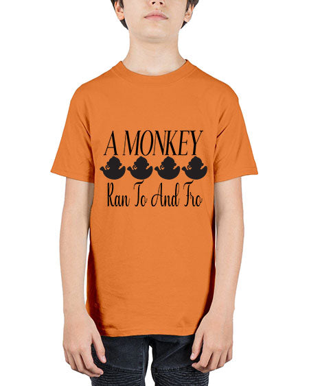 A monkey ran to and  - monkey - Youth Tee Unisex