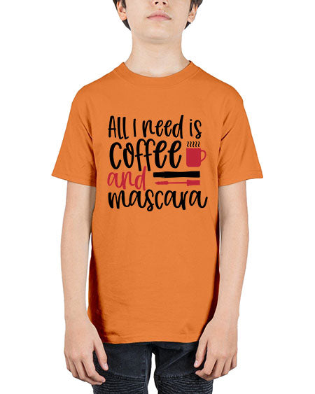 All I need is coffee and mascara design Style 259# - beauty - fashion - Youth Tee Unisex