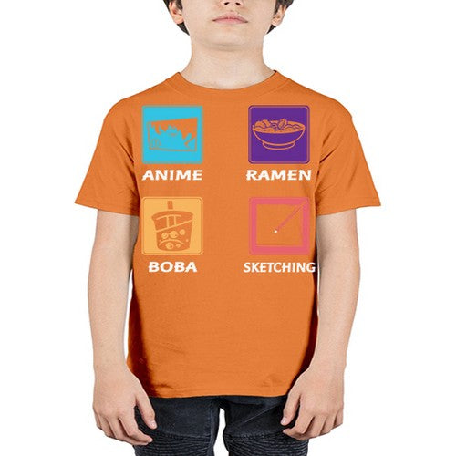 Anime Ramen Boba Sketching Anime 218# - anime - Youth Tee Unisex