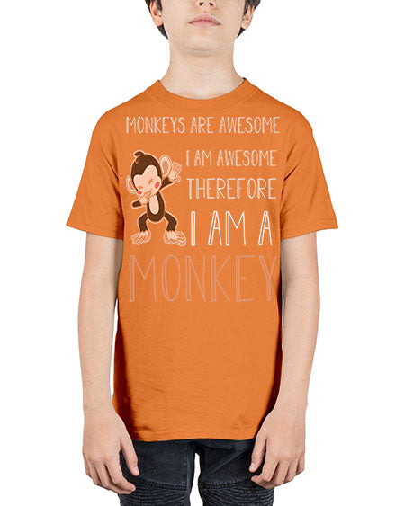 Awesome Monkey Cute Dabbing 2# - monkey - Youth Tee Unisex