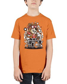 Bear drummer 14# - cartoon animals - Youth Tee Unisex