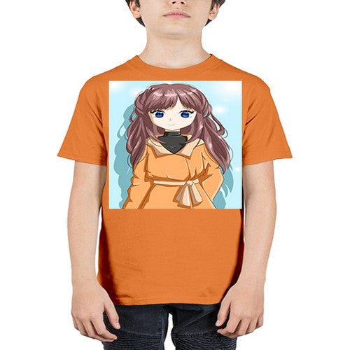 Beautiful and cool girl with yellow suit 73# - anime - Youth Tee Unisex