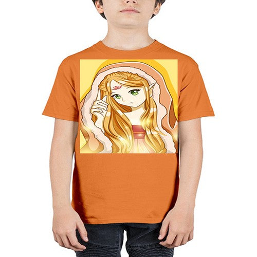 Beautiful and cute fairy queen with long yellow hair 70# - anime - Youth Tee Unisex