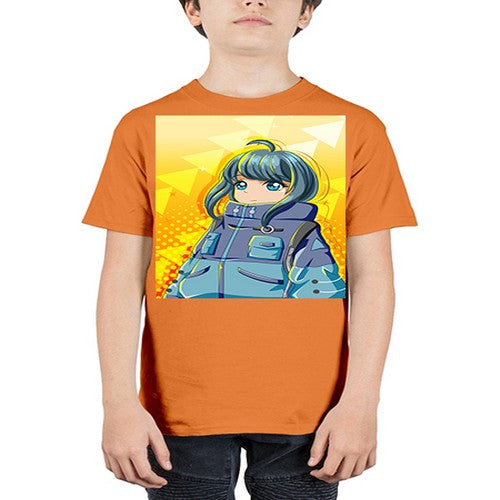 Beautiful and cute girl with big jacket 88# - anime - Youth Tee Unisex