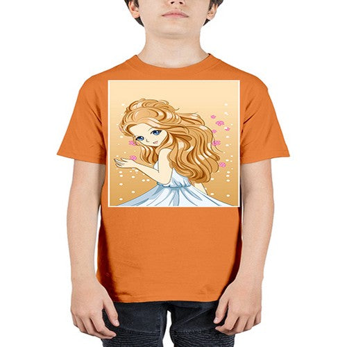 Beautiful and cute princess long blonde hair 13# - anime - Youth Tee Unisex