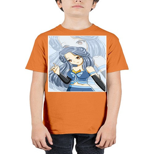 Beautiful and cute princess long blue hair 15# - anime - Youth Tee Unisex