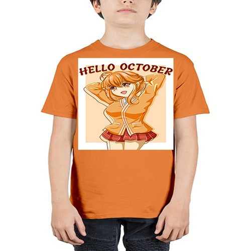 Beautiful and cute teenager girl in hello october 85# - anime - Youth Tee Unisex