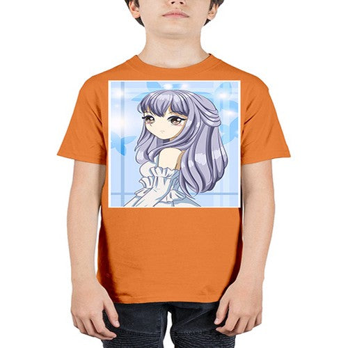 Beautiful and pretty princess silver hair 77# - anime - Youth Tee Unisex
