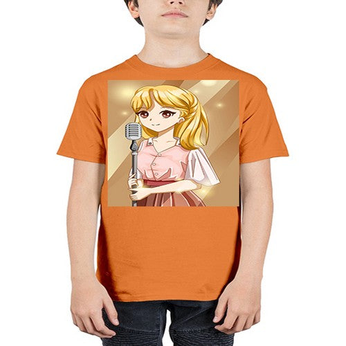 Beautiful girl singing in the studio 32# - anime - Youth Tee Unisex