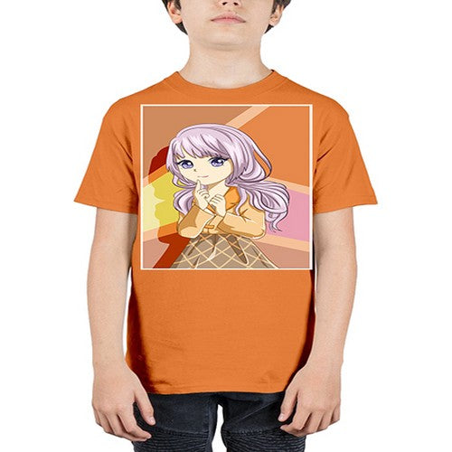 Beautiful girl with long purple hair 42# - anime - Youth Tee Unisex