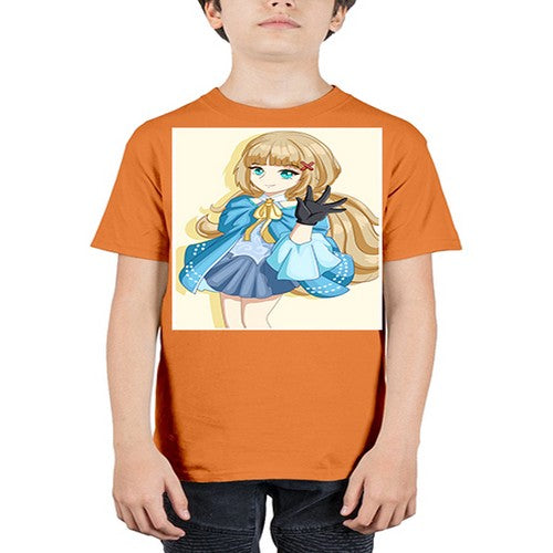 Beautiful princess long hair with blue costume 62# - anime - Youth Tee Unisex