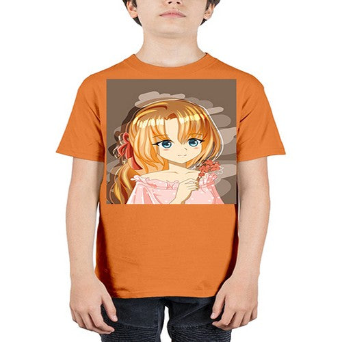 Beautiful princess with flowers 97# - anime - Youth Tee Unisex