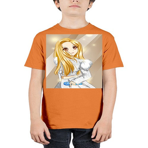 Beautiful singer girl with white dress 182# - anime - Youth Tee Unisex