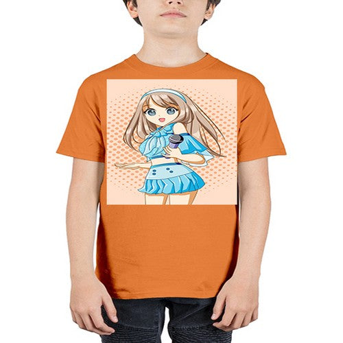 Beautiful singer woman with blue dress 179# - anime - Youth Tee Unisex