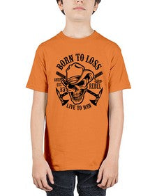 Born to loss 271# - skull and bones - Youth Tee Unisex