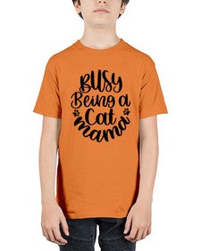 Busy Being A Cat Mama Style 80# - cats - Youth Tee Unisex