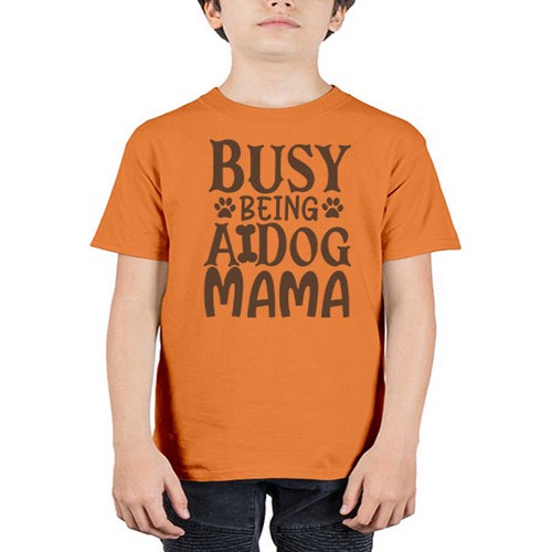 Busy Being A Dog Mama Style 124# - dogs - Youth Tee Unisex