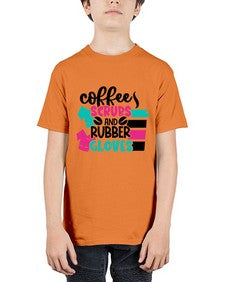 Coffee Scrubs And Rubber Gloves Style Style 664# - nurse - Youth Tee Unisex