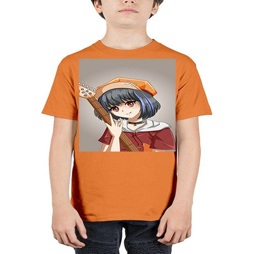 Cool and beautiful rockstar woman with guitar 8# - anime - Youth Tee Unisex