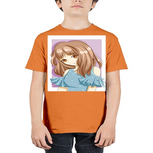 Cute and beautiful girl with blue blouse 101# - anime - Youth Tee Unisex