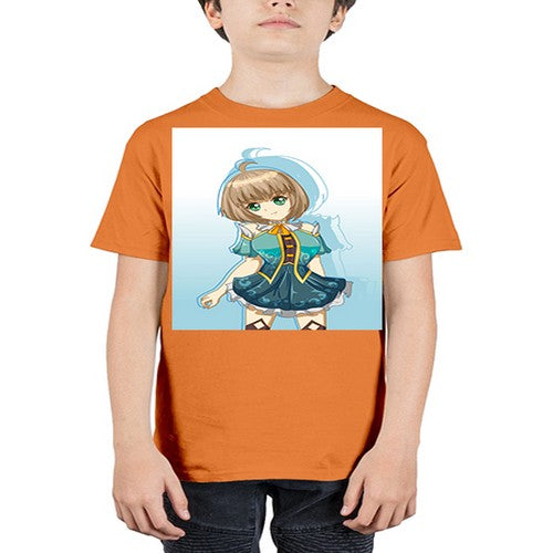 Cute and beautiful girl with blue dress game 22# - anime - Youth Tee Unisex