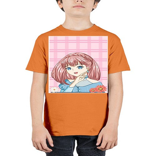 Cute and beautiful princess pink short hair 72# - anime - Youth Tee Unisex