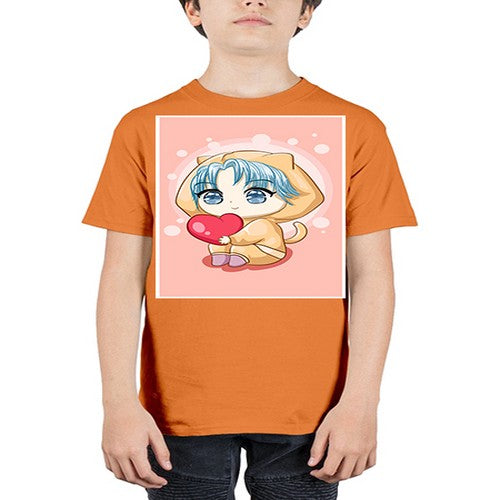 Cute and cool little boy with love 46# - anime - Youth Tee Unisex