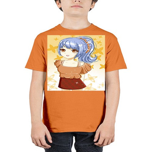 Cute and funny girl with blue hair 31# - anime - Youth Tee Unisex