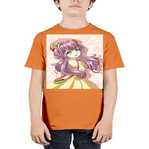 Cute and happy girl in summertime with fruit theme 33# - anime - Youth Tee Unisex