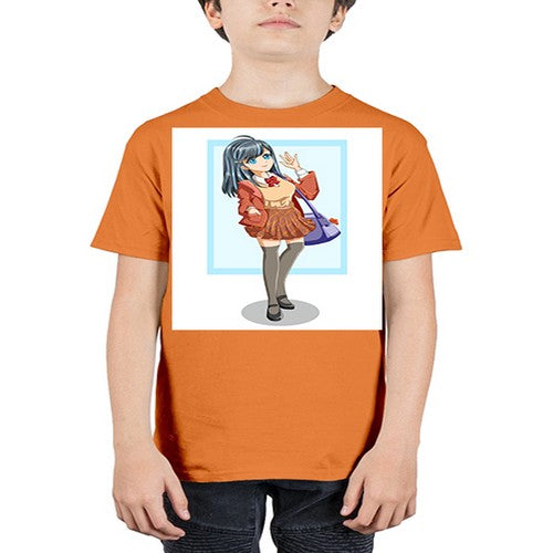 Cute and happy teenage girl back to school 175# - anime - Youth Tee Unisex