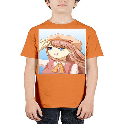 Cute beautiful and funny girl with hat 66# - anime - Youth Tee Unisex