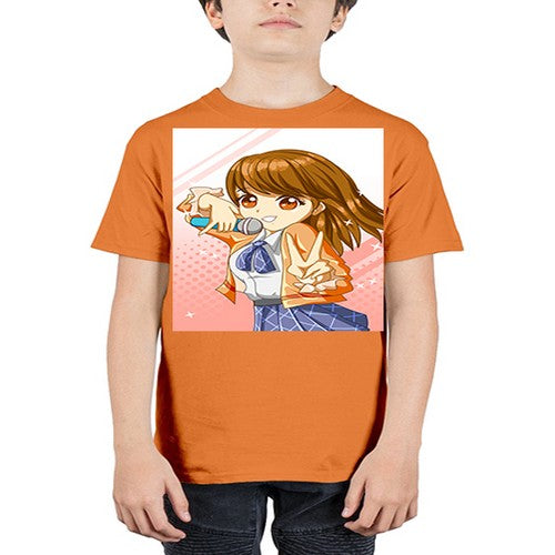 Cute teenage student girl singing song 47# - anime - Youth Tee Unisex