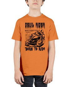 Devil rider 374# - skull and bones - Youth Tee Unisex
