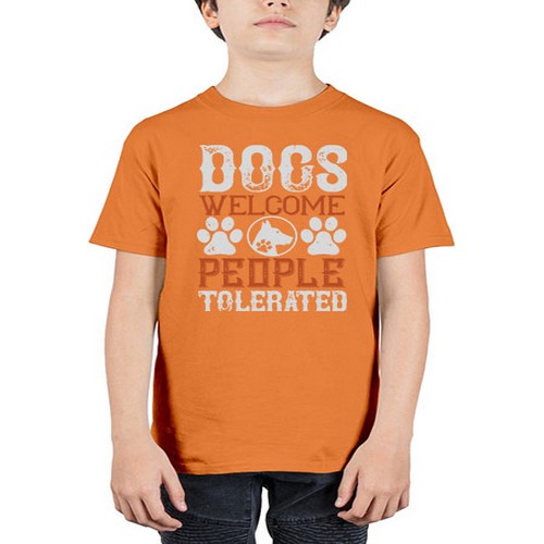 Dogs Welcome People Tolerated Style 210# - dogs - Youth Tee Unisex