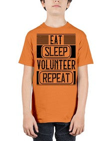Eat Sleep Volunteer Repeat Style 15# - volunteer - Youth Tee Unisex