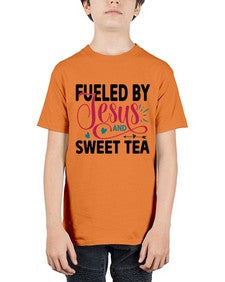 Fueled By Jesus And Sweet Tea 989# - tea - Youth Tee Unisex