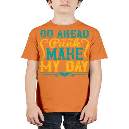 Go Ahead Punk Make My Day Style 45# - dogs - Youth Tee Unisex