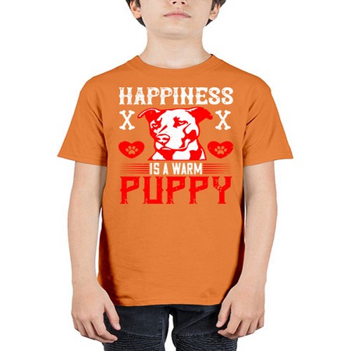 Happiness is a warm puppy Style 201# - dogs - Youth Tee Unisex