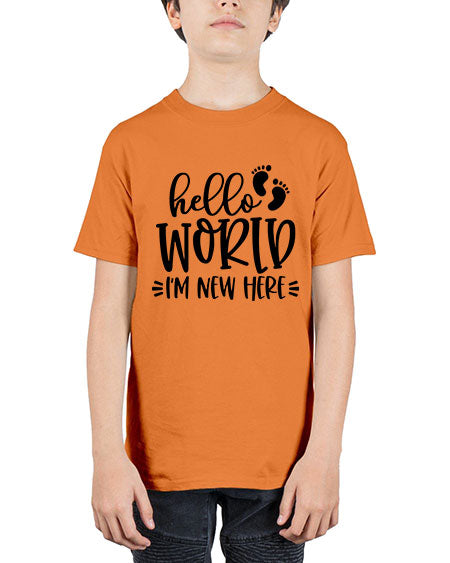 Hello World Im New Here Style 330# - baby - Youth Tee Unisex