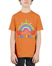 Hello first Grade Unicorn Rainbow 281# - first grade - Youth Tee Unisex