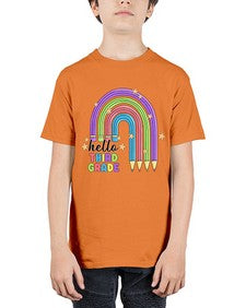 Hello third Grade Pencil Rainbow 347# - third grade - Youth Tee Unisex