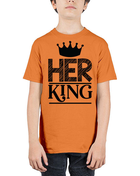 Her king 5# - black words and phrases - Youth Tee Unisex