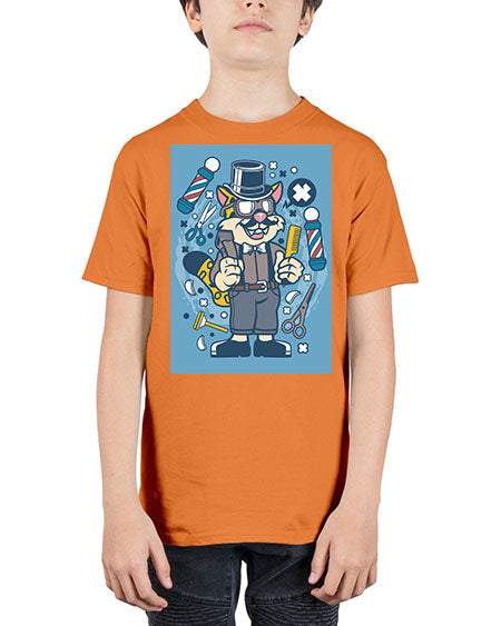 Hipster Barber Leopard835# - barber - Youth Tee Unisex