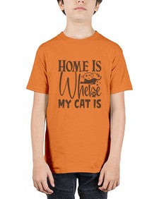 Home Is Where My Cat Is Style 14# - cats - Youth Tee Unisex