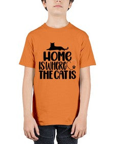 Home Is Where The Cat is Style 93# - cats - Youth Tee Unisex