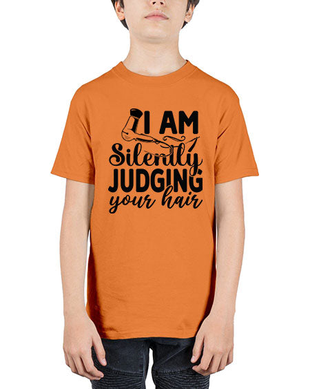 I Am Silently Judging Your Hair 858# - hairdresser - Youth Tee Unisex