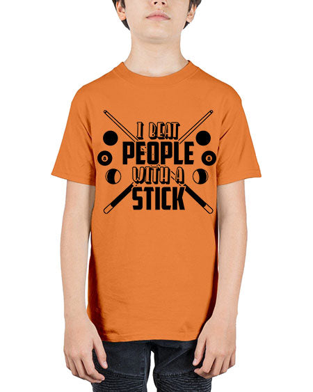I beat people with a stick 1166# - billards - Youth Tee Unisex