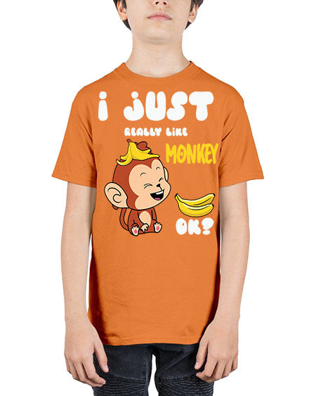 I just Really Lpve Monkey 7# - monkey - Youth Tee Unisex